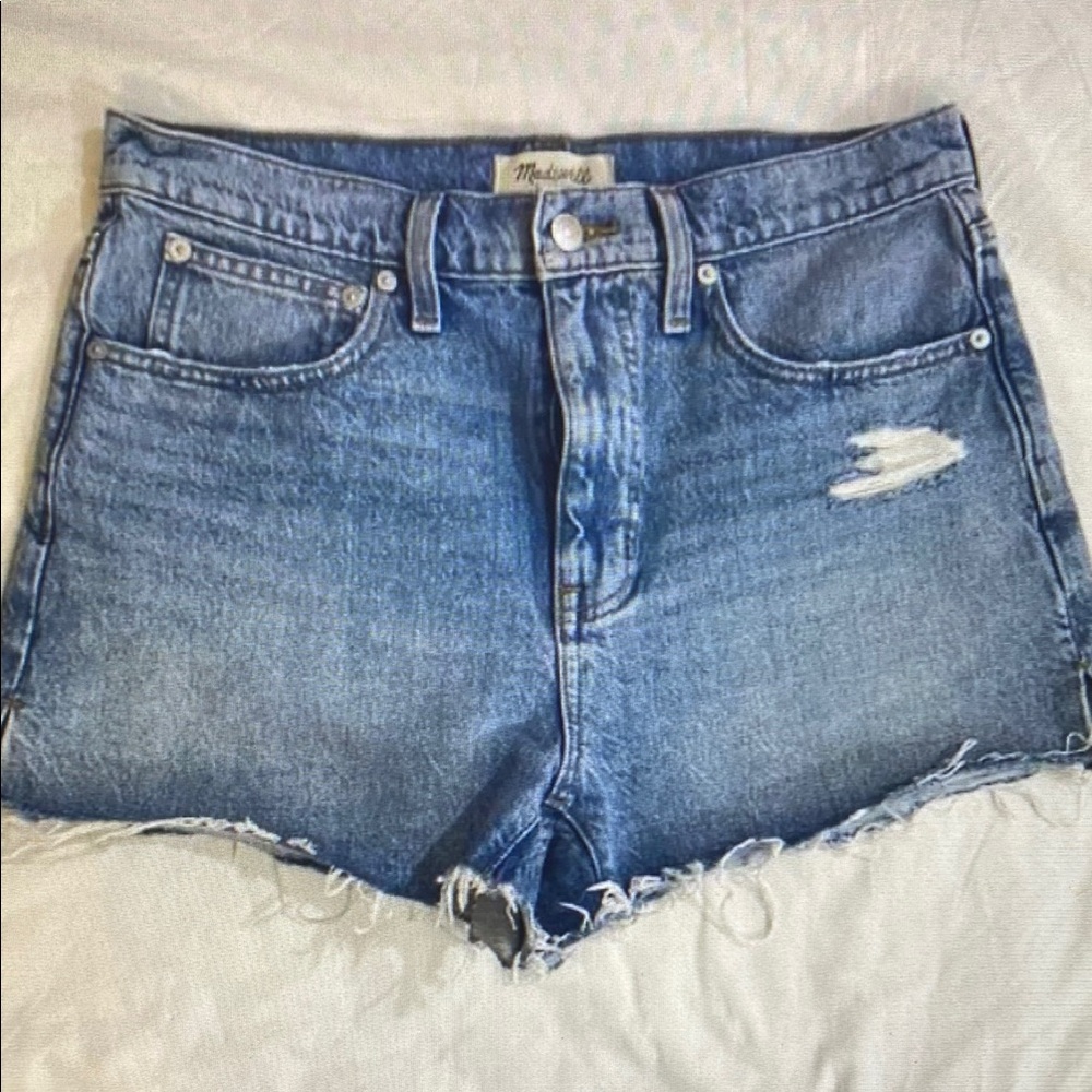 Blue Denim Athletic Shorts